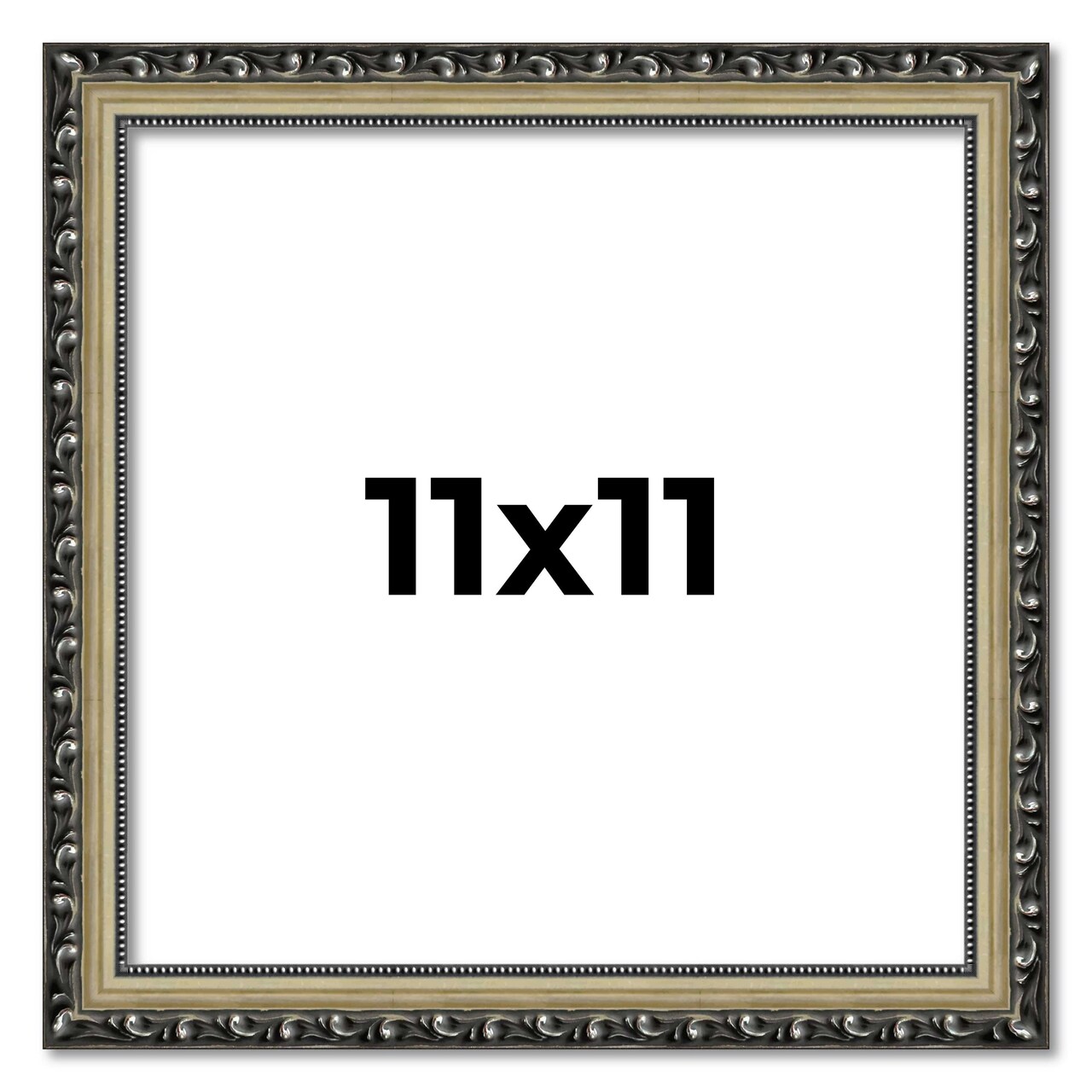 11x11 Museum-Quality Picture Frame with UV-Resistant Acrylic & Acid-Free Backing, Available in 4 Finishes - Gold, Silver, Bronze, and Black